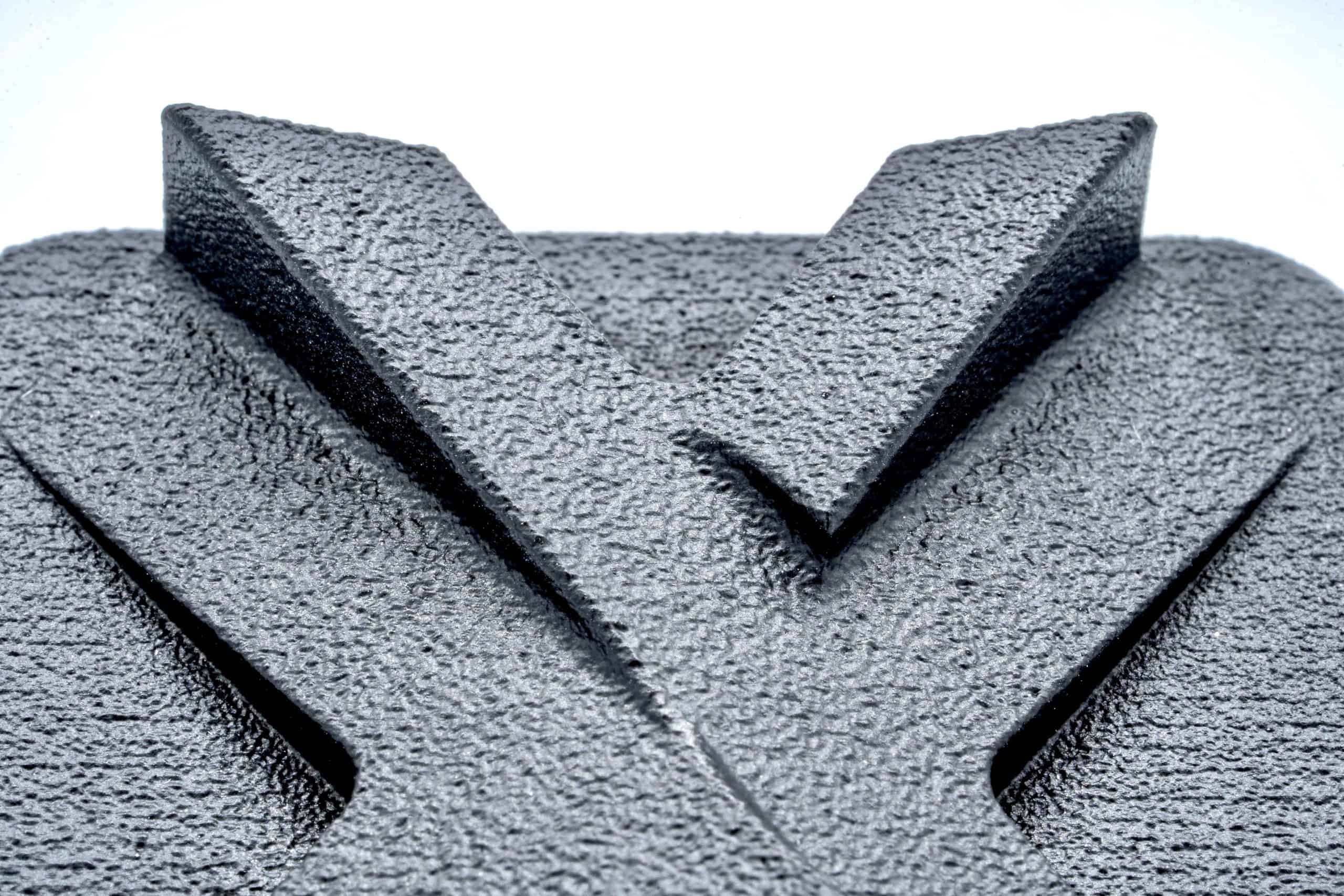 MJF PA12 vapour smoothed + spray painted in black